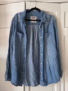 Lightweight Denim Shirt XL Mossimo Everyday Button Down